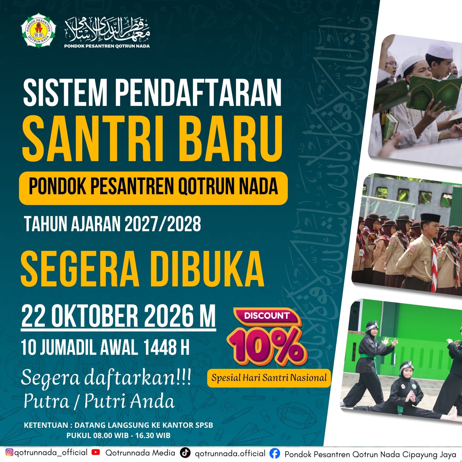 Pendaftaran Khusus Hari Santri Nasional